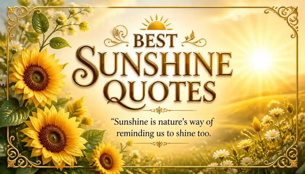 Best Sunshine Quotes