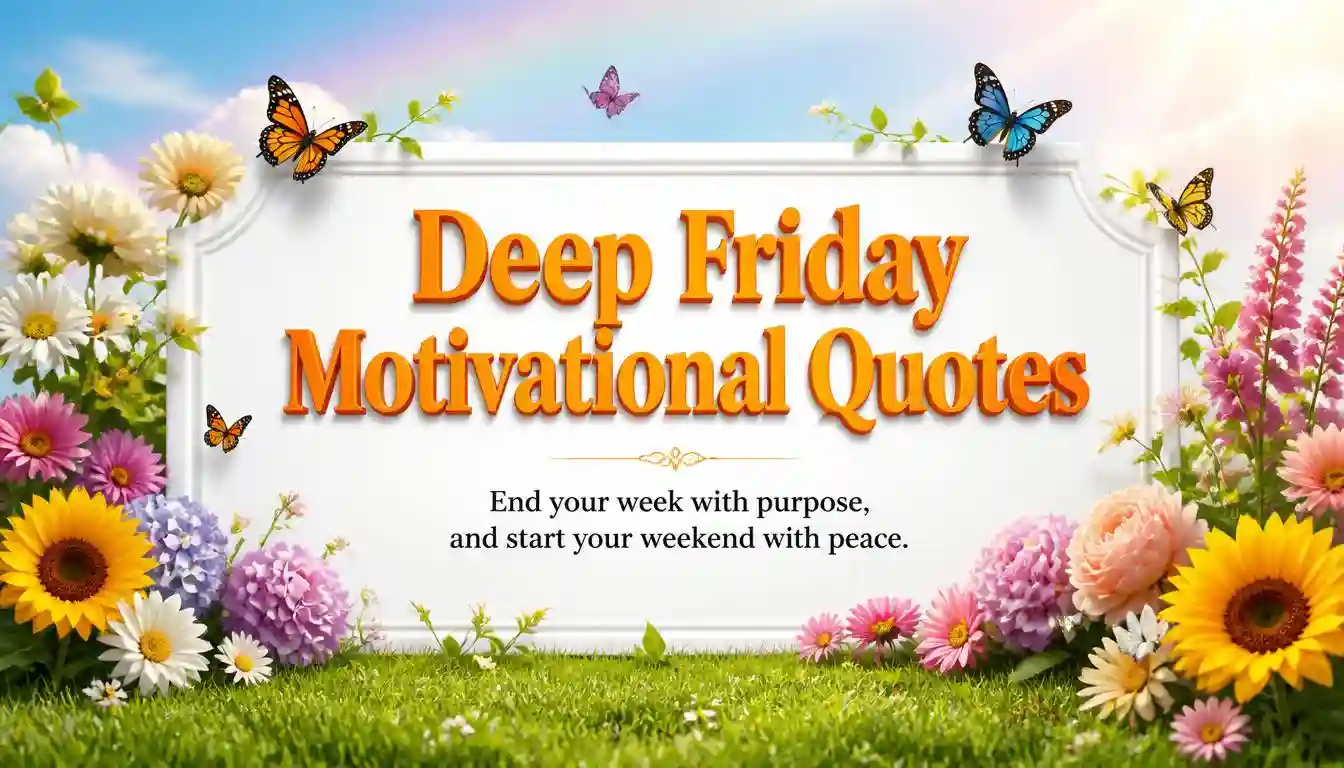 Deep Friday Motivational Quotes