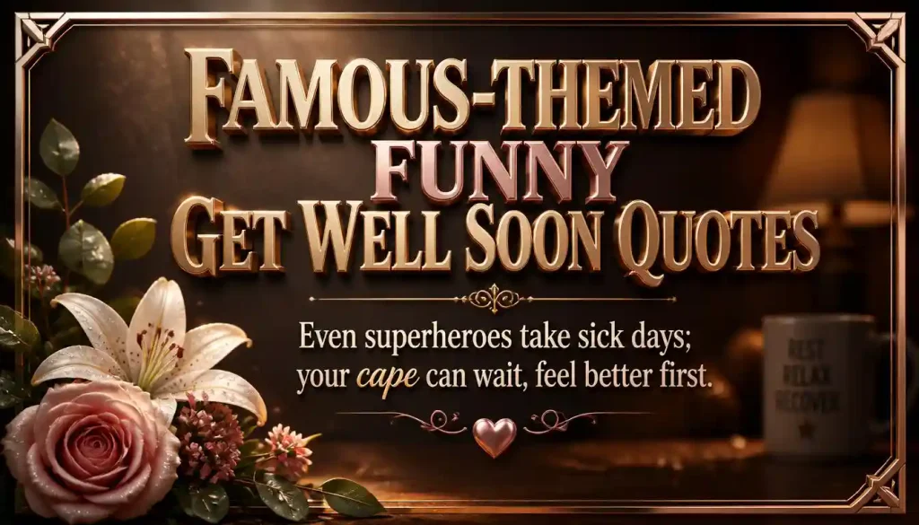 Famous-Themed Funny Get Well Soon Quotes