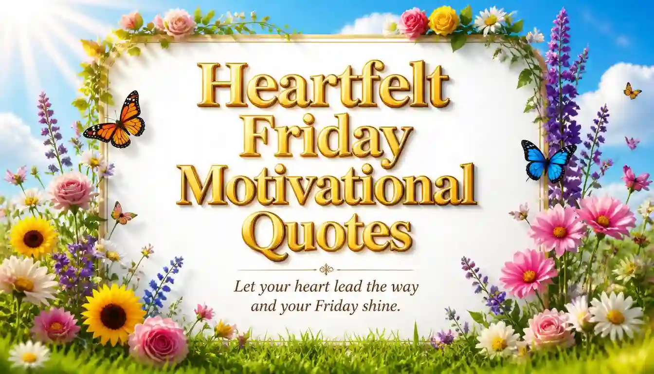 Heartfelt Friday Motivational Quotes