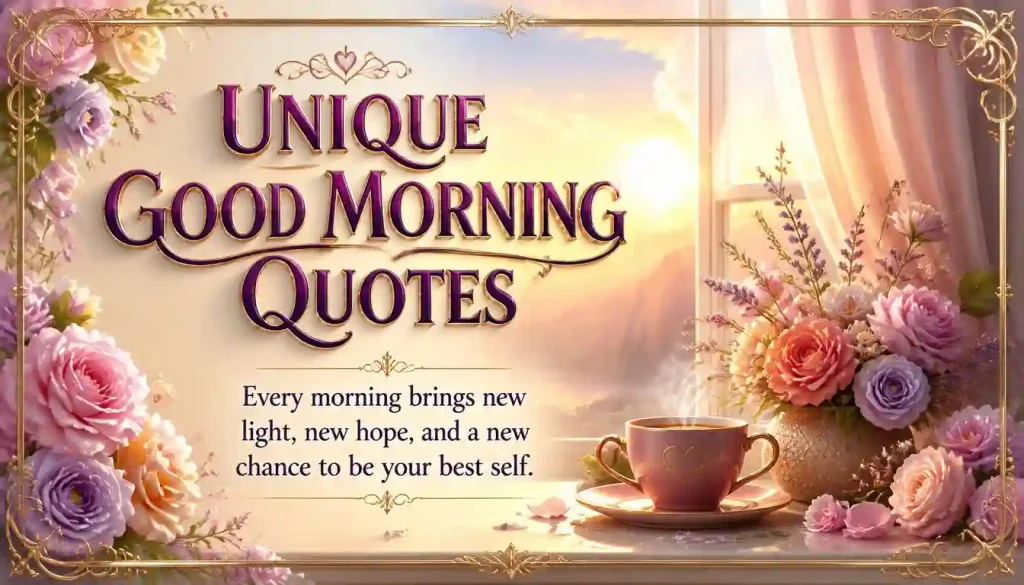 Unique Good Morning Quotes
