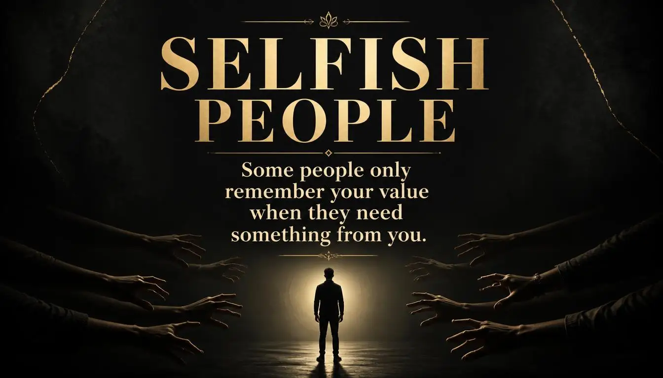 Selfish people quotes